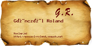 Gönczöl Roland névjegykártya
