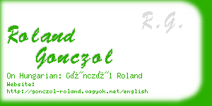 roland gonczol business card